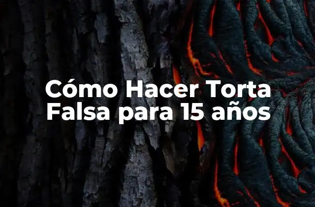 Cómo Hacer Torta Falsa para 15 Años