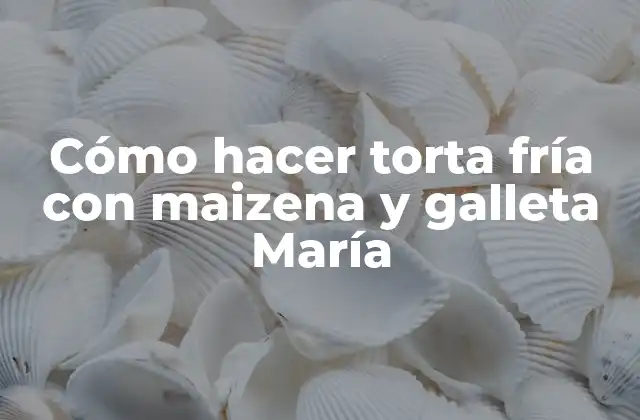 Cómo Hacer Torta Fría con Maizena y Galleta María