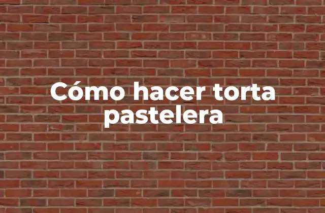 Cómo Hacer Torta Pastelera 2 ¿Qué es una torta pastelera y cómo se usa?