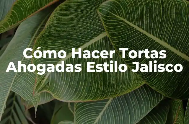Cómo Hacer Tortas Ahogadas Estilo Jalisco