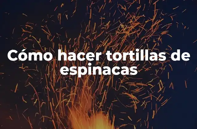 Cómo Hacer Tortillas de Espinacas