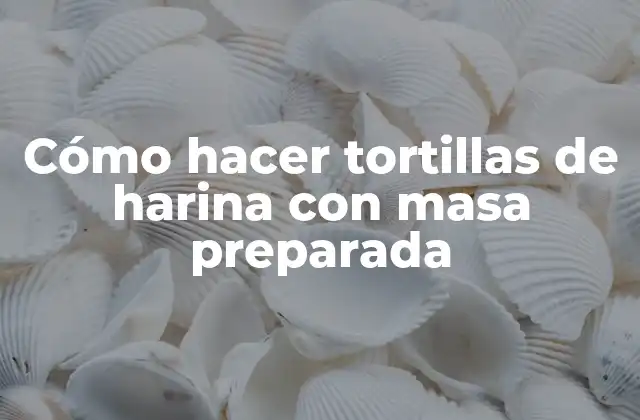 Cómo Hacer Tortillas de Harina con Masa Preparada