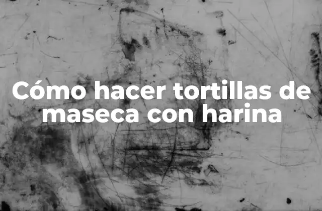 Cómo Hacer Tortillas de Maseca con Harina