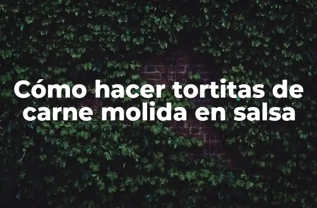 Cómo Hacer Tortitas de Carne Molida en Salsa