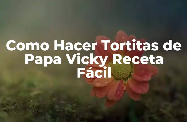 Como Hacer Tortitas de Papa Vicky Receta Fácil