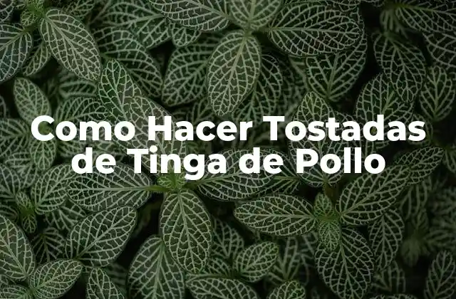 Como Hacer Tostadas de Tinga de Pollo