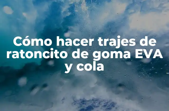 Cómo Hacer Trajes de Ratoncito de Goma Eva y Cola