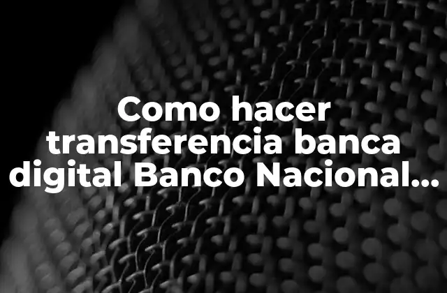 Como Hacer Transferencia Banca Digital Banco Nacional de Bolivia