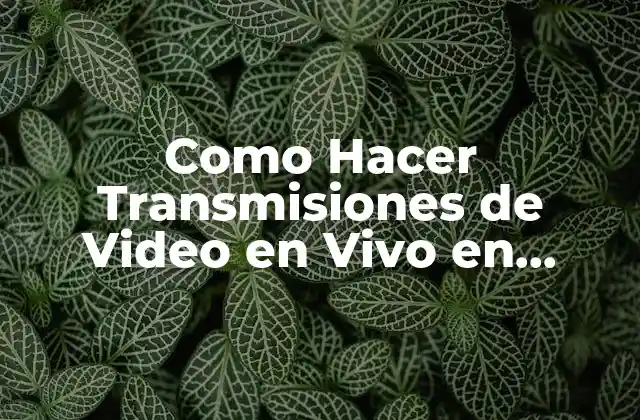 Como Hacer Transmisiones de Video en Vivo en Facebook