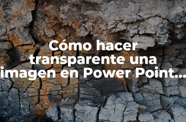 Cómo Hacer Transparente una Imagen en Power Point 2016