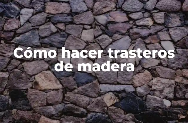 ¿Qué es un trastero de madera?