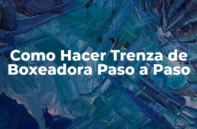 Como Hacer Trenza de Boxeadora Paso a Paso