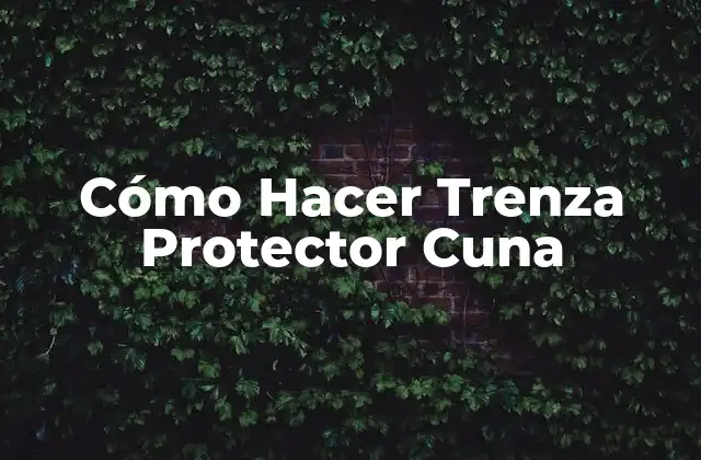 Cómo Hacer Trenza Protector Cuna