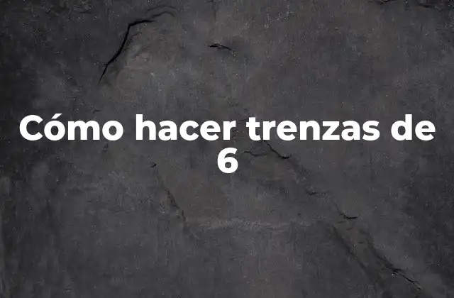 Cómo Hacer Trenzas de 6