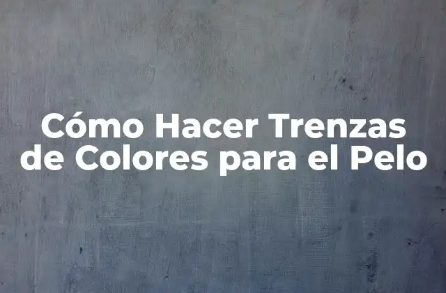 Cómo Hacer Trenzas de Colores para el Pelo