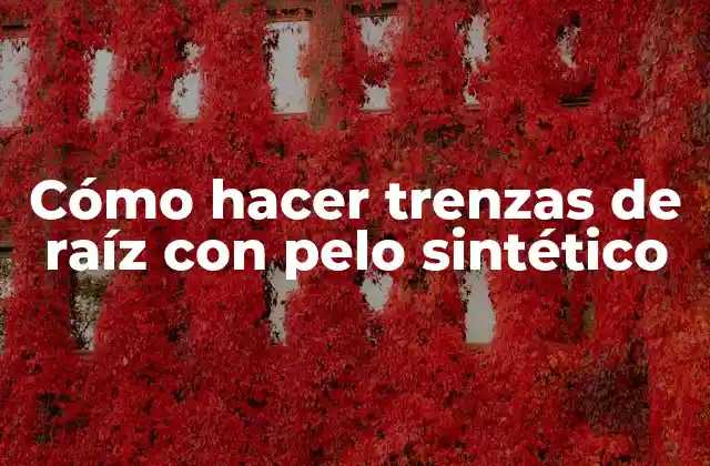 Cómo Hacer Trenzas de Raíz con Pelo Sintético