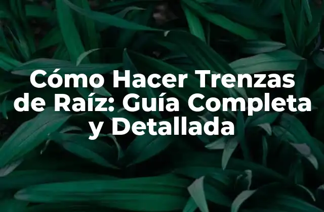Cómo Hacer Trenzas de Raíz: Guía Completa y Detallada
