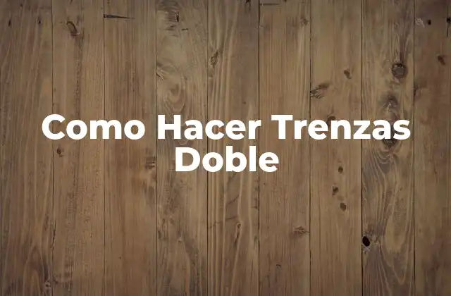 Como Hacer Trenzas Doble