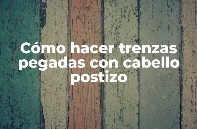 Cómo Hacer Trenzas Pegadas con Cabello Postizo 2 Cómo hacer trenzas pegadas con cabello postizo