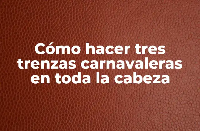 Cómo Hacer Tres Trenzas Carnavaleras en Toda la Cabeza