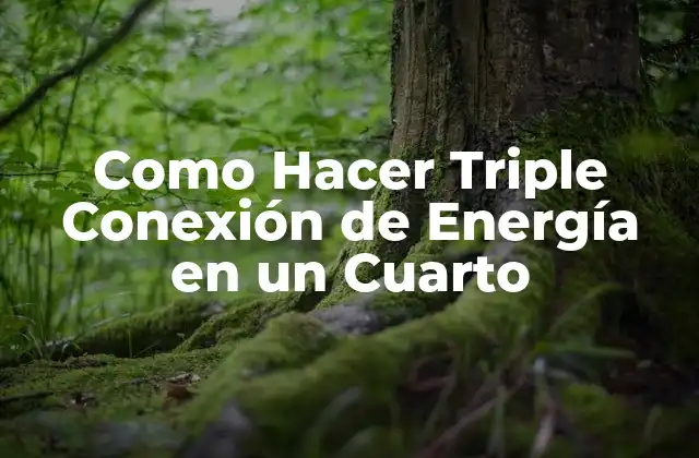 Como Hacer Triple Conexión de Energía en un Cuarto