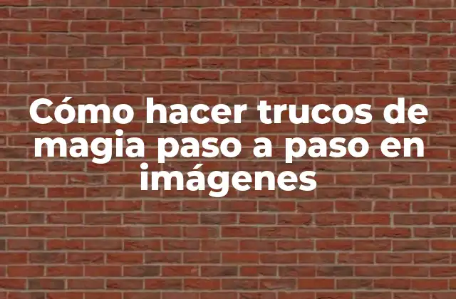 Cómo Hacer Trucos de Magia Paso a Paso en Imágenes