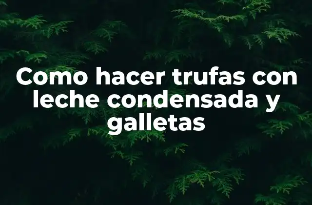 Como Hacer Trufas con Leche Condensada y Galletas 2 Como hacer trufas con leche condensada y galletas