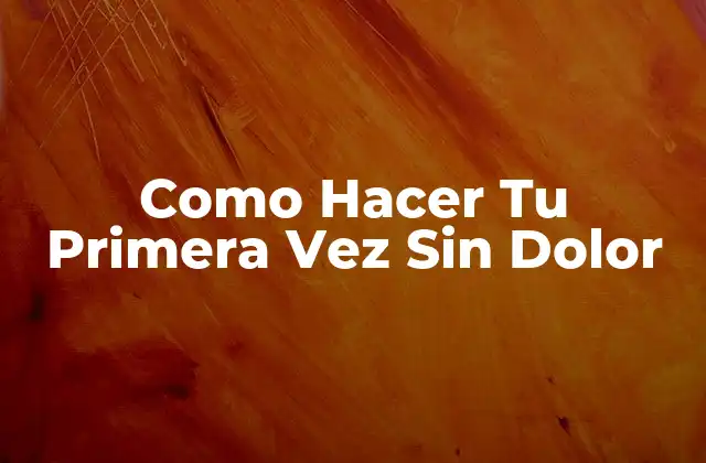 Como Hacer Tu Primera Vez sin Dolor 2 ¿Qué es la Primera Vez Sin Dolor?