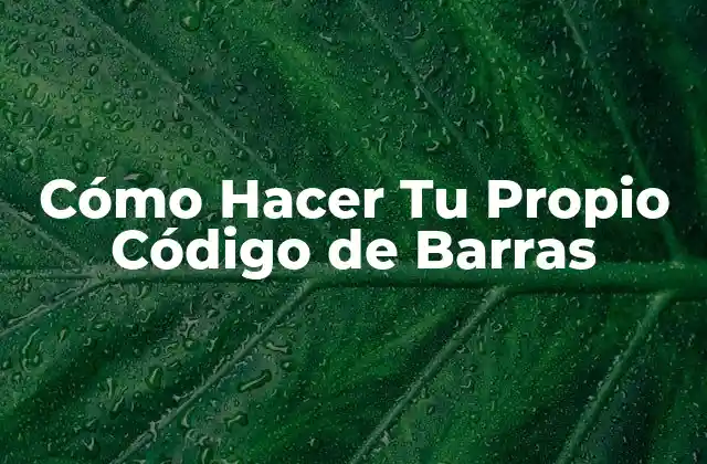 Cómo Hacer Tu Propio Código de Barras