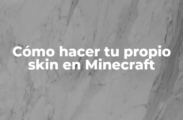 Cómo Hacer Tu Propio Skin en Minecraft