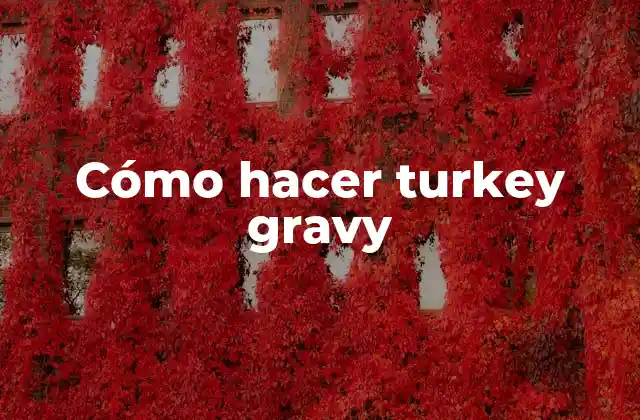 Cómo Hacer Turkey Gravy