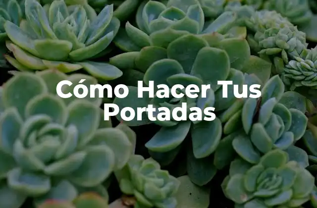 Cómo Hacer Tus Portadas