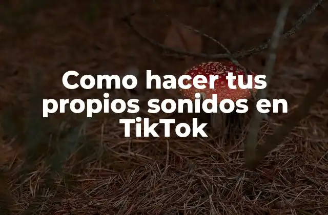 ¿Qué son los sonidos personalizados en TikTok?