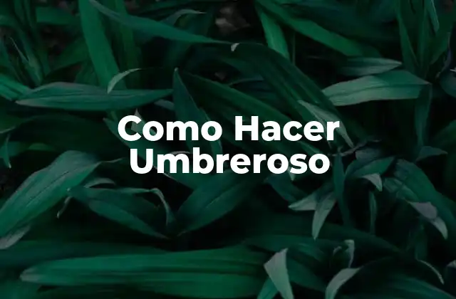 Como Hacer Umbreroso 2 ¿Qué es Umbreroso y para Qué Sirve?