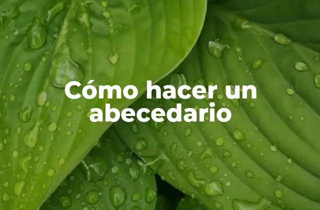Cómo Hacer un Abecedario