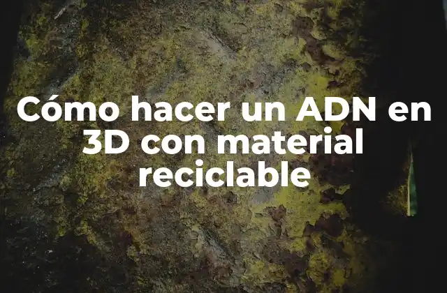 Cómo Hacer un Adn en 3d con Material Reciclable