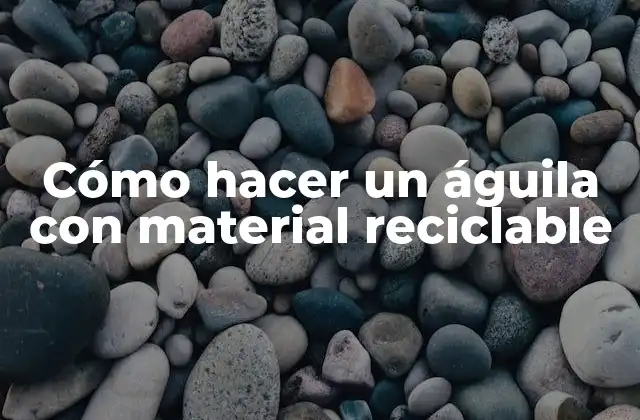 Cómo Hacer un Águila con Material Reciclable