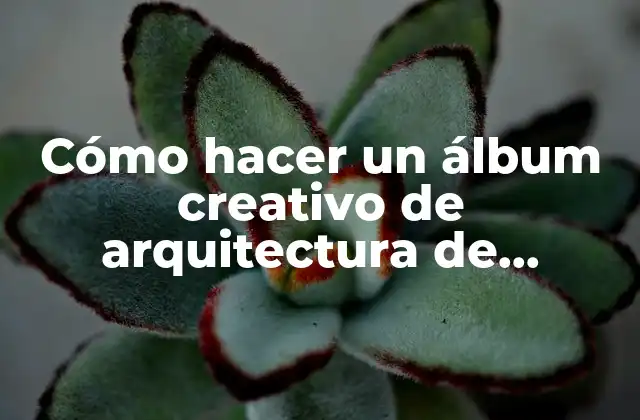Cómo Hacer un Álbum Creativo de Arquitectura de Edificios 2 Qué es un álbum creativo de arquitectura de edificios