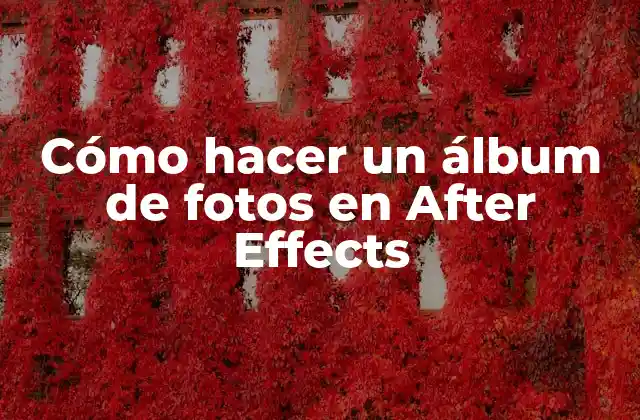 Cómo Hacer un Álbum de Fotos en After Effects