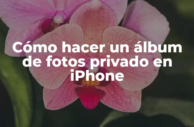 Cómo Hacer un Álbum de Fotos Privado en Iphone