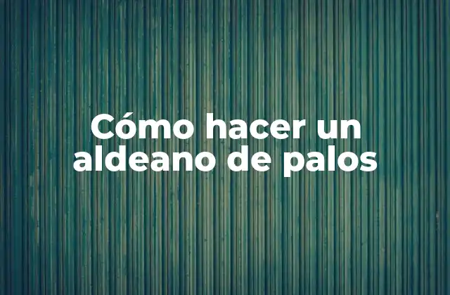 ¿Qué es un aldeano de palos?