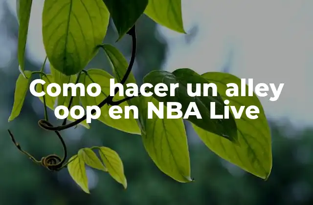Como Hacer un Alley Oop en Nba Live