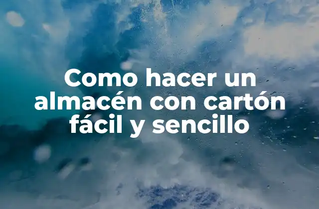 Como Hacer un Almacén con Cartón Fácil y Sencillo