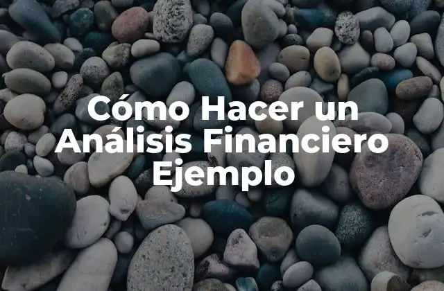 Cómo Hacer un Análisis Financiero Ejemplo
