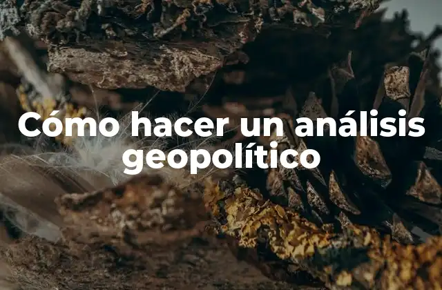 Cómo Hacer un Análisis Geopolítico