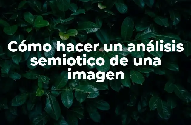 Cómo Hacer un Análisis Semiotico de una Imagen