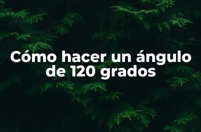 Cómo Hacer un Ángulo de 120 Grados
