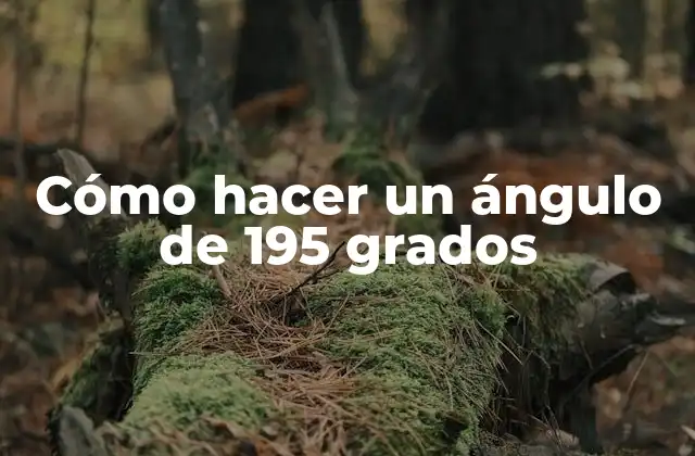 Cómo Hacer un Ángulo de 195 Grados