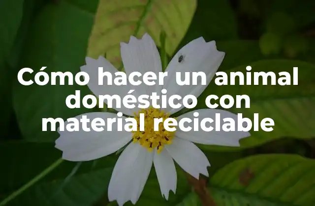 Cómo Hacer un Animal Doméstico con Material Reciclable