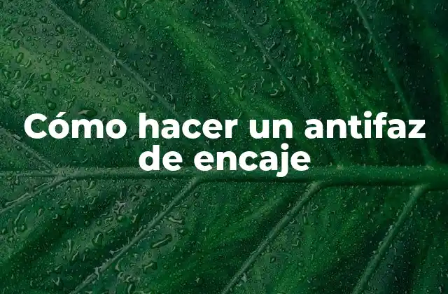 Cómo Hacer un Antifaz de Encaje